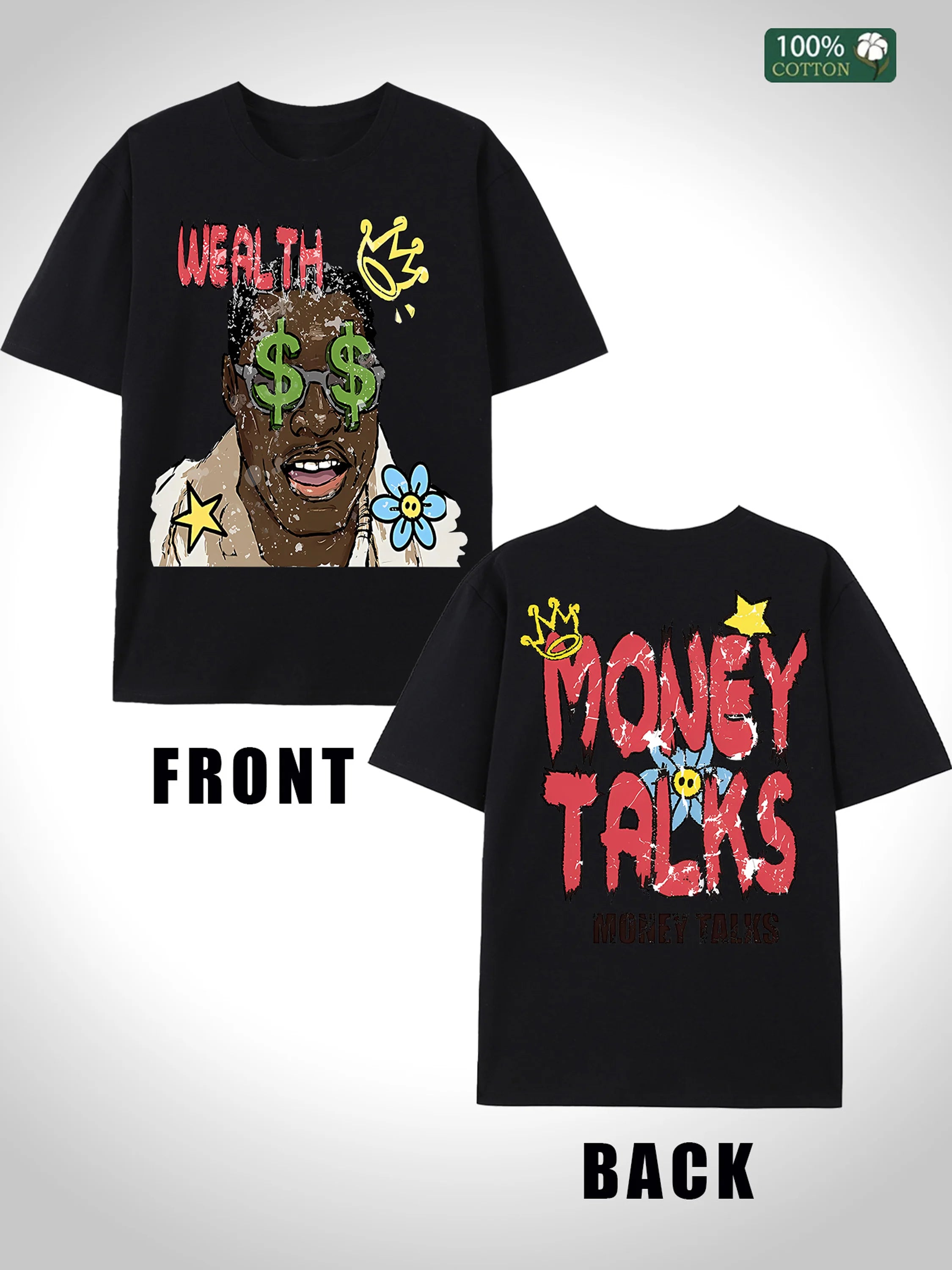 Money Talks Men's T Shirt, Casual