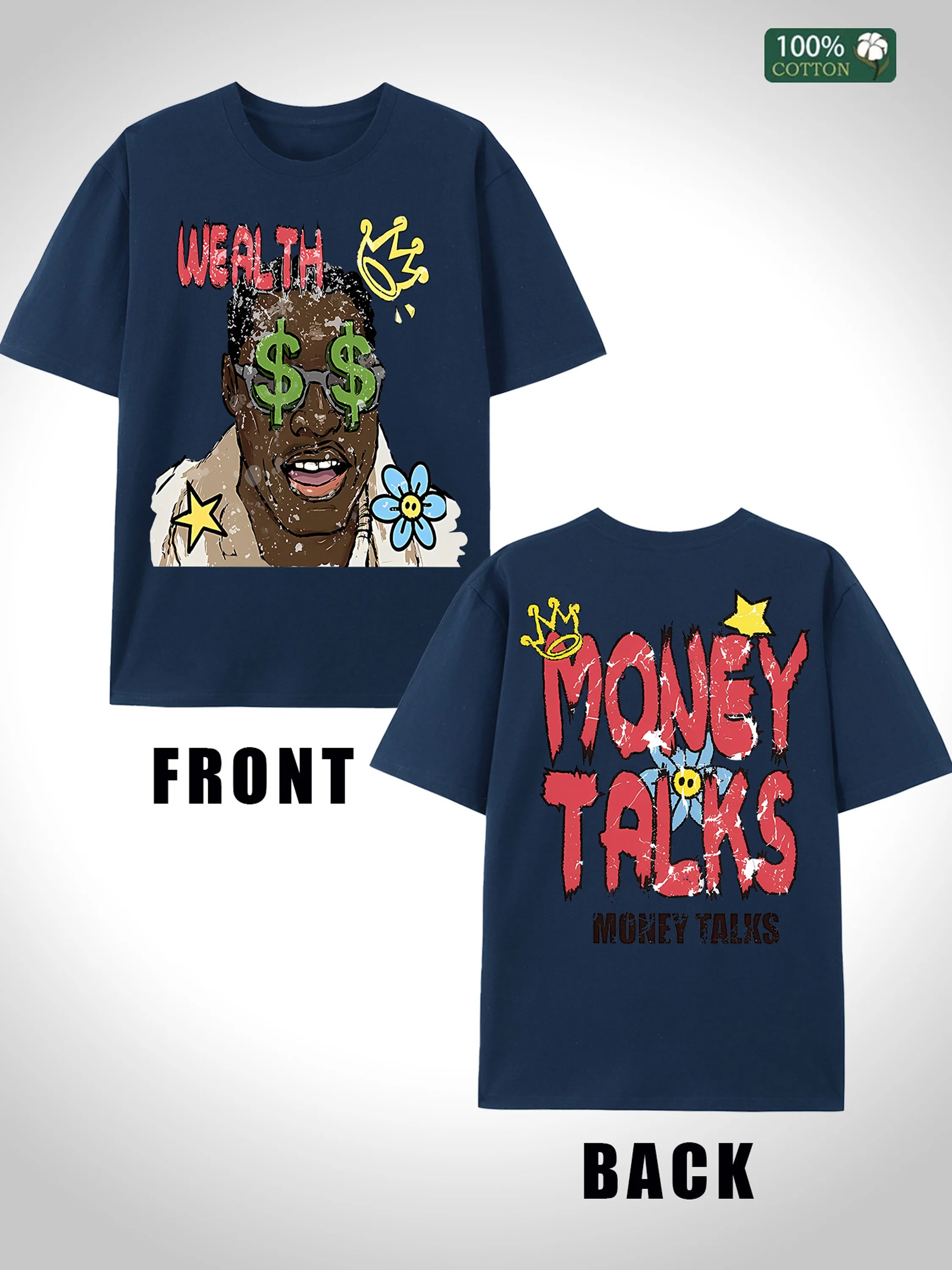 Money Talks Men's T Shirt, Casual
