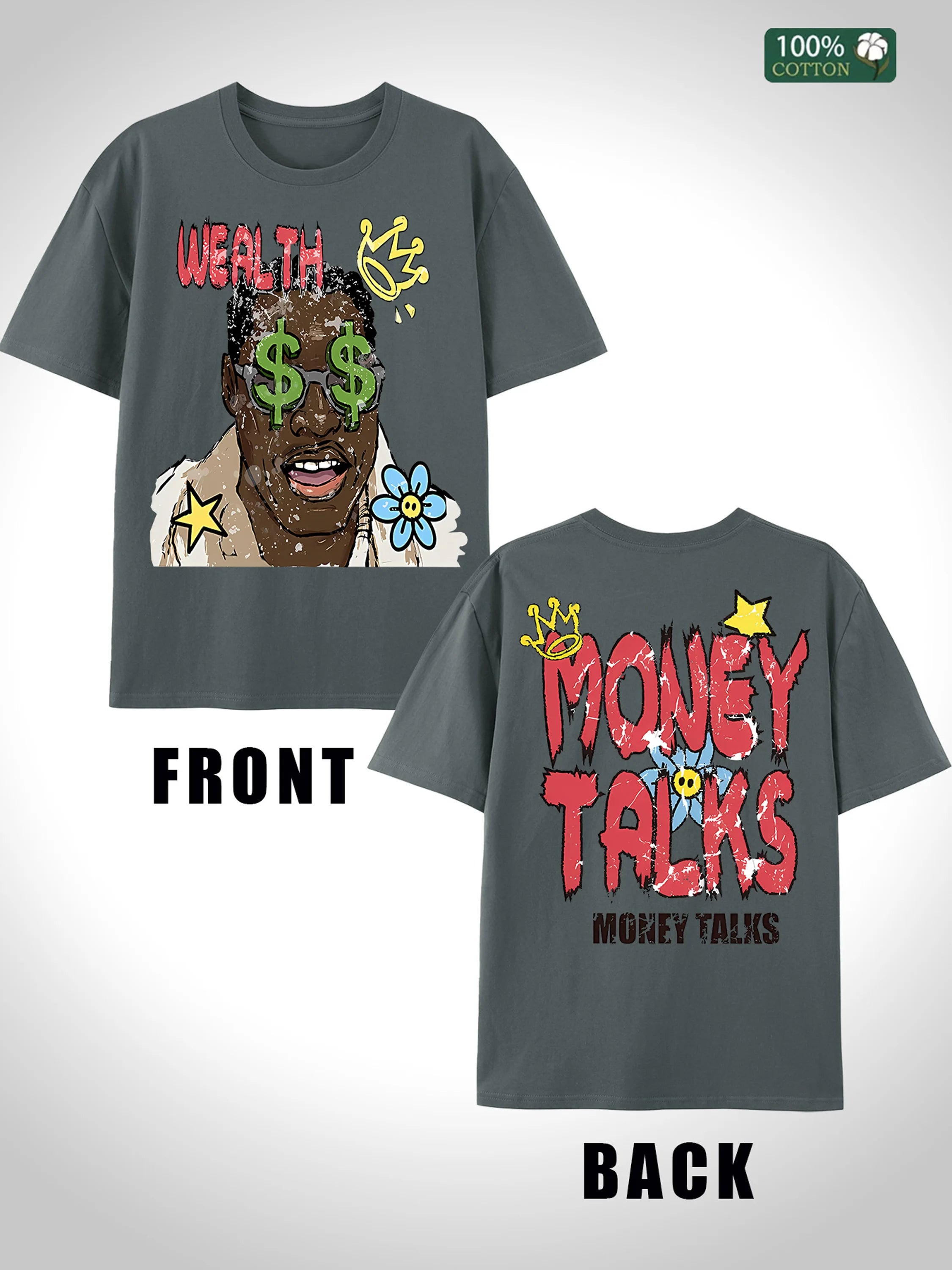 Money Talks Men's T Shirt, Casual