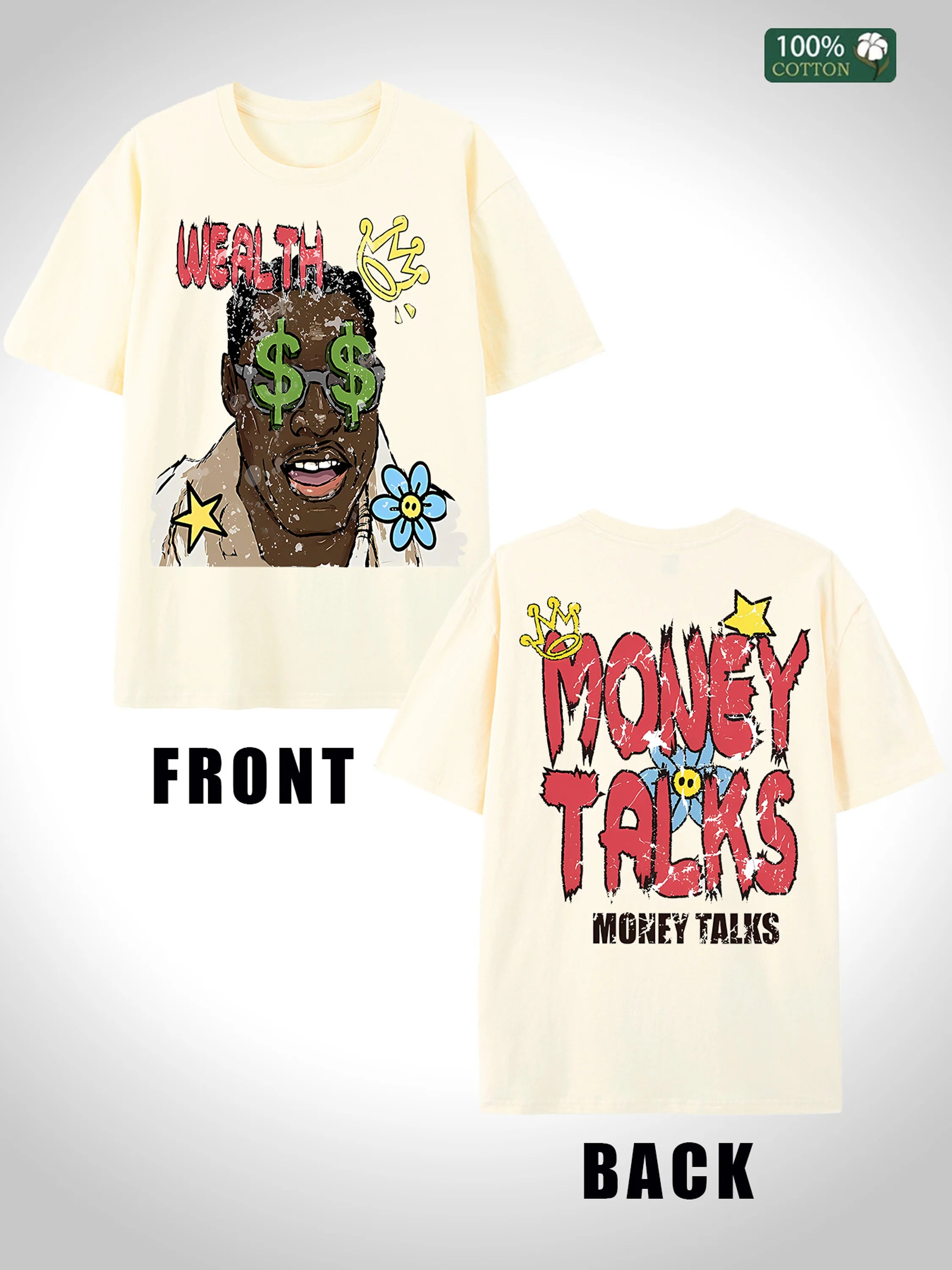 Money Talks Men's T Shirt, Casual