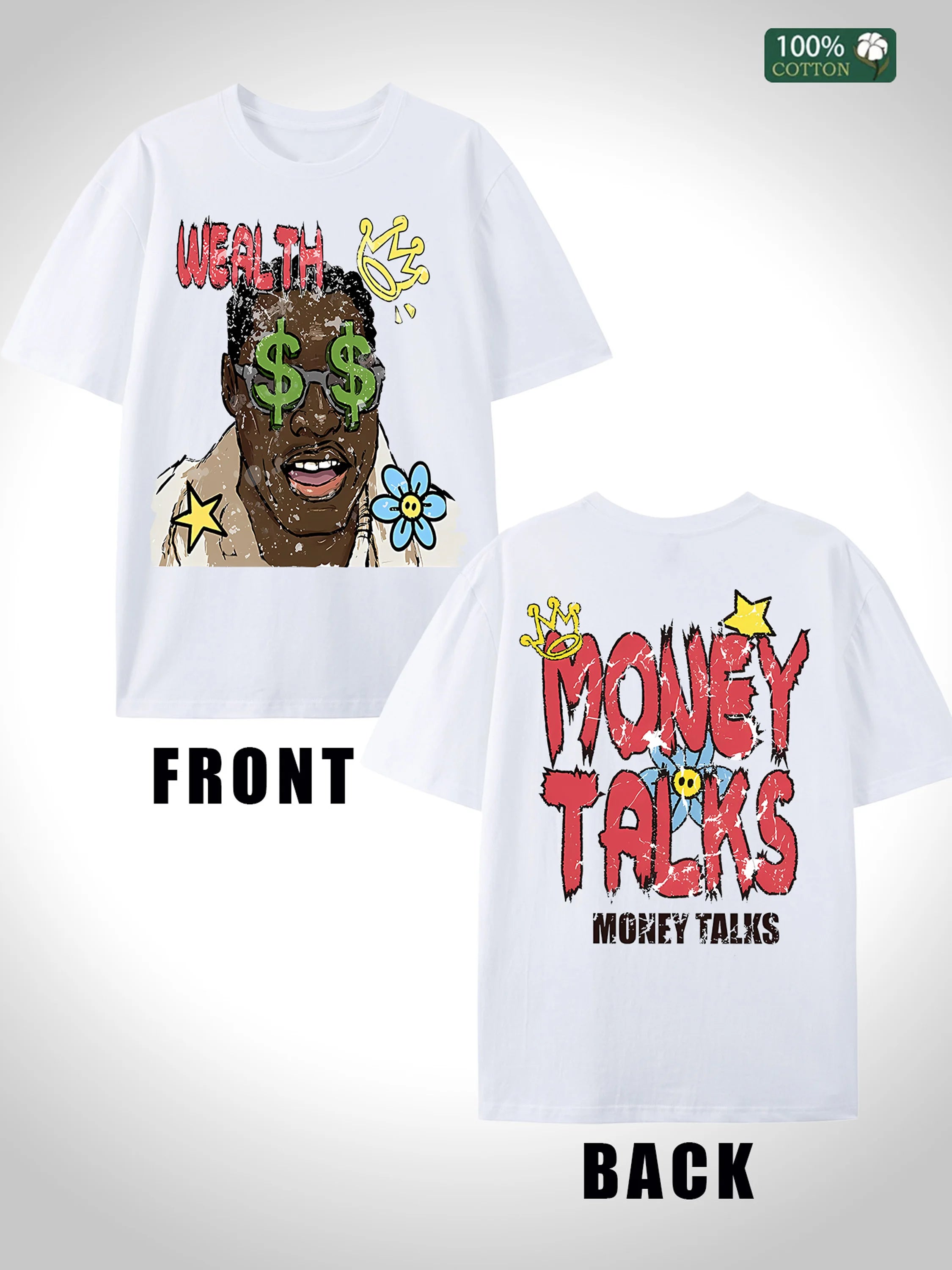 Money Talks Men's T Shirt, Casual