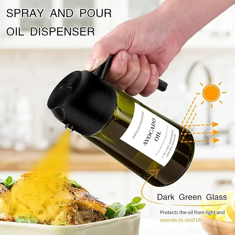 Sprayable and Pourable Oil Bottle