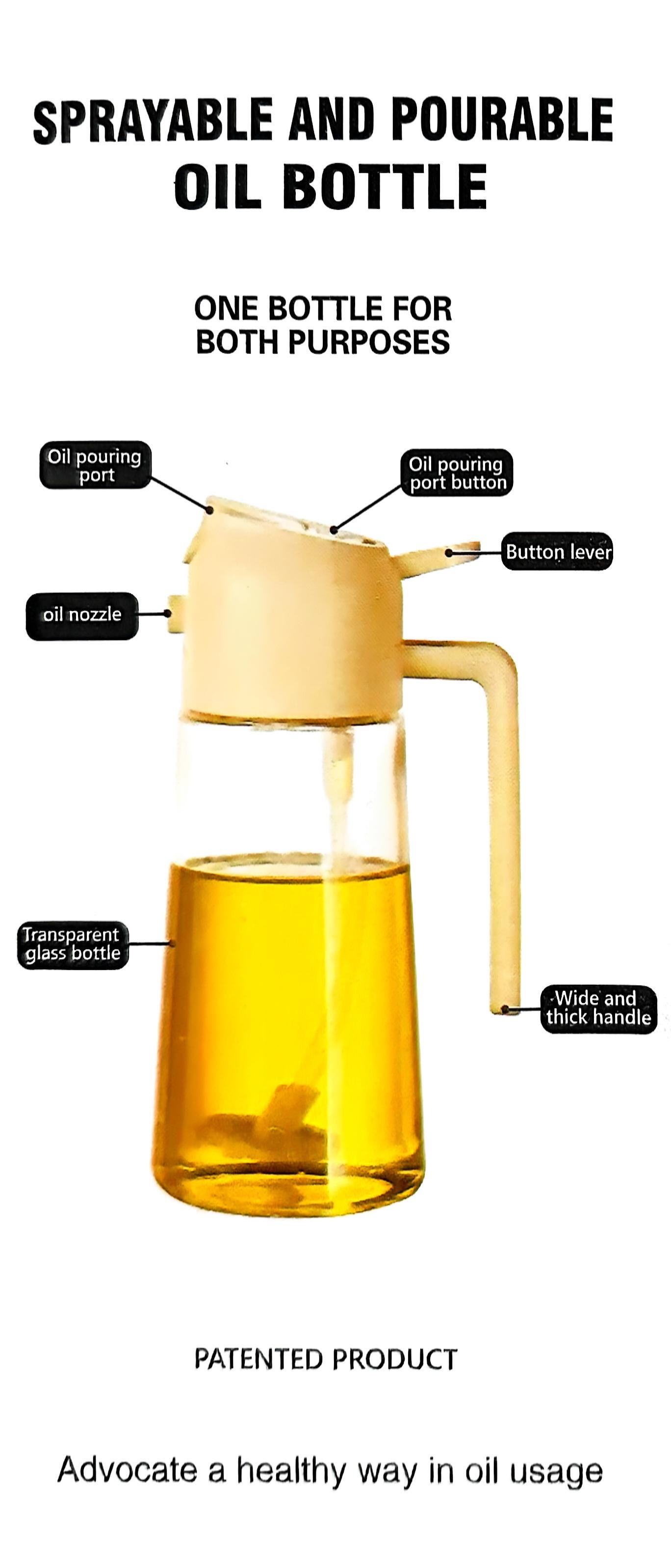 Sprayable and Pourable Oil Bottle