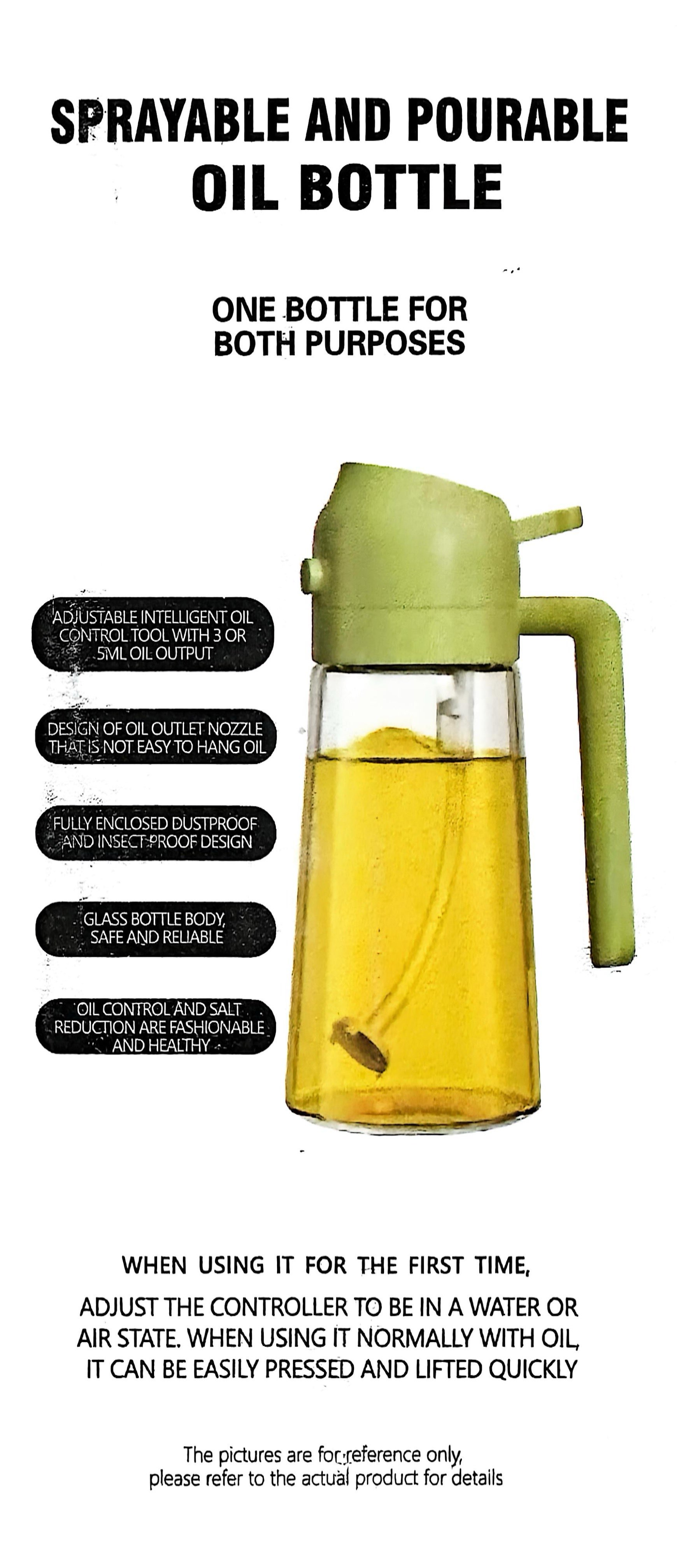 Sprayable and Pourable Oil Bottle